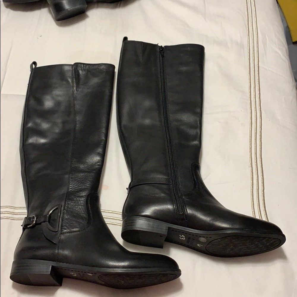 Alex Marie Black leather riding winter boots
